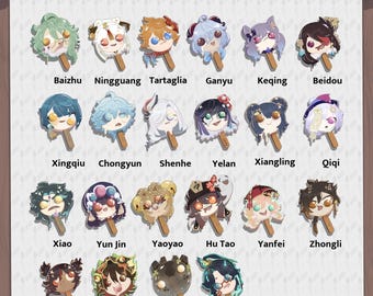 Liyue Collection Genshin Impact Popsicle Pins