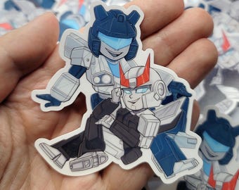 Prowl and Jazz TF Bots G1 Sticker