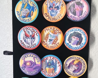Bad Bot Apologist Transformers badge buttons