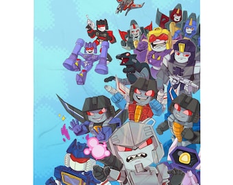 G1 Robot TF Decepticon Throw Blanket