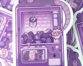 Rat Claw Machine vinyl matte sticker