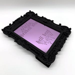 Engraved Acrylic Mirror With Heaven Sent Text, Traditional Tattoo Inspired Art, Laser Engraved, Traditional Tattoo Decor, Bert Grimm Art