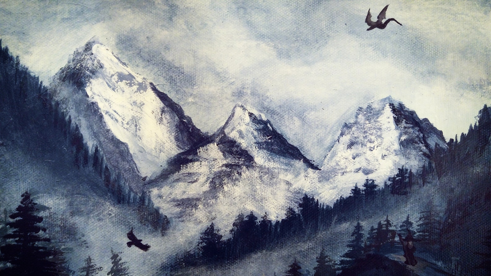 Misty Mountains Art Prints 3 Sizes Art Wall Decor Etsy