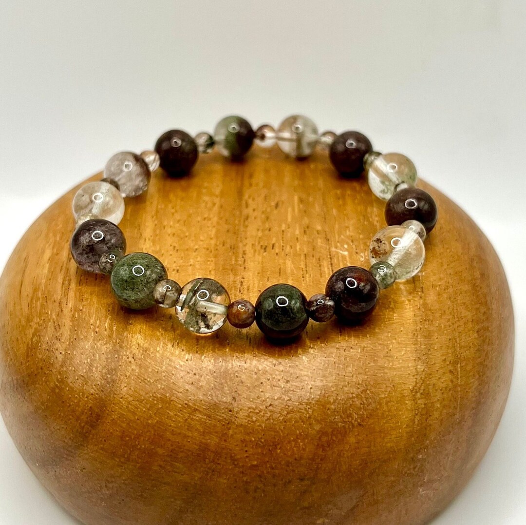 Garden Quartz Bracelet, Garden Quartz Jewelry, Crystal Bracelet