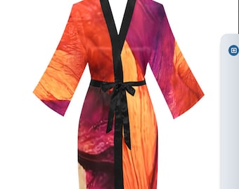 Kimono en mousseline de soie pour femme