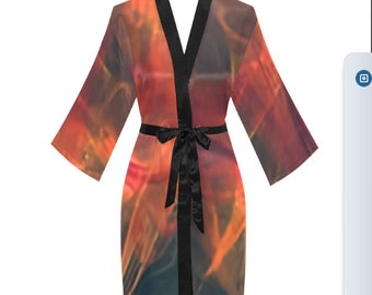 Kimono en mousseline de soie pour femme