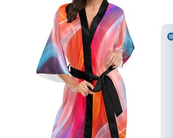 Kimono en mousseline de soie pour femme