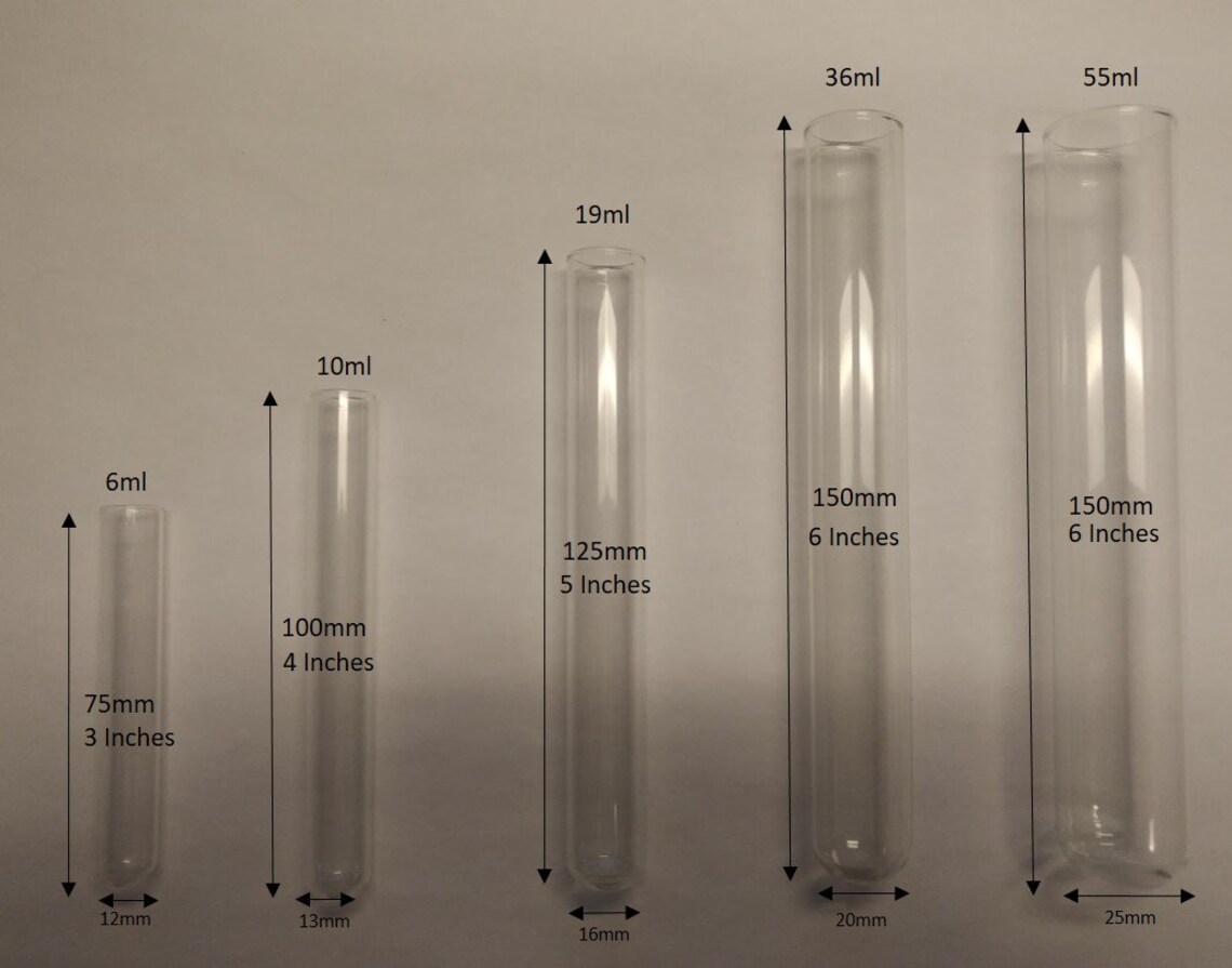 20 Count Glass Culture test Tubes Various Sizes FREE SHIPPING Etsy 20 Count Glass Culture test Tubes Various Sizes FREE SHIPPING Etsy