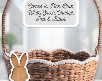 Personalized Easter Basket Name Tag,Minimalist Name Tag, Wooden Bunny Name Tag, Easter Tags, Kids Wood Name Tag,Custom Engraved Wood Tag