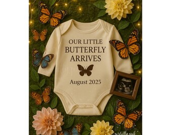 Woodland Fairy Baby Announcement • Fairy Lights Pregnancy Reveal • Enchanted Forest Baby Reveal • Editable Digital Download Ultrasound Photo