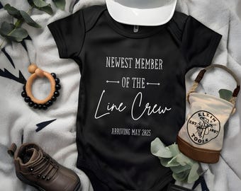 Lineman Baby announcement birth announcement instagram facebook social media post baby post it’s a girl it’s a boy pregnancy sign line kid