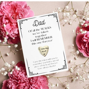 Cadeau du père de la mariée pour le jour du mariage, carte de jour de mariage papa, cadeau sentimental pour papa, beau-père souvenir coeur cadeau fille