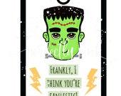 Instant Download Printable Halloween Tags Frankenstein Halloween Favor Tag Instant Halloween Tag Halloween goodie bag Halloween Gift Bag Tag