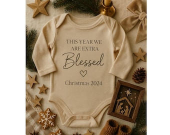 Nativity Christmas Baby Announcement Template Holiday Pregnancy Reveal Editable Winter Baby Reveal New Baby Coming Soon gender neutral Jesus