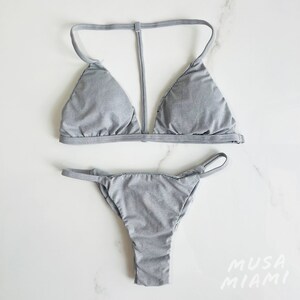 FINAL SALE: Silver Lurex Brazilian Bikini / Swimwear / Summer / Vacation / Cute Swim / Fashion / Memorial Day Weekend / Brazil / Glitter