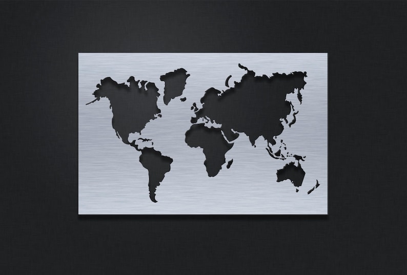 Map of Life / Metal World Map / Metal Wall Decor / Metal Wall Etsy