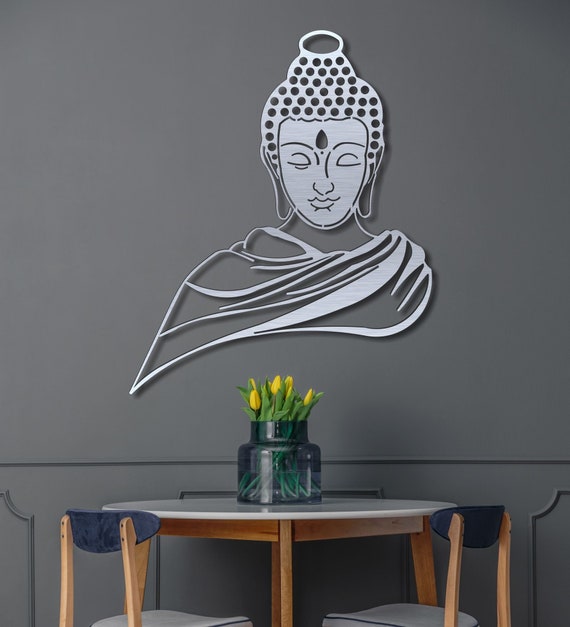 Buddha Metal Wall Art Large Sculpture