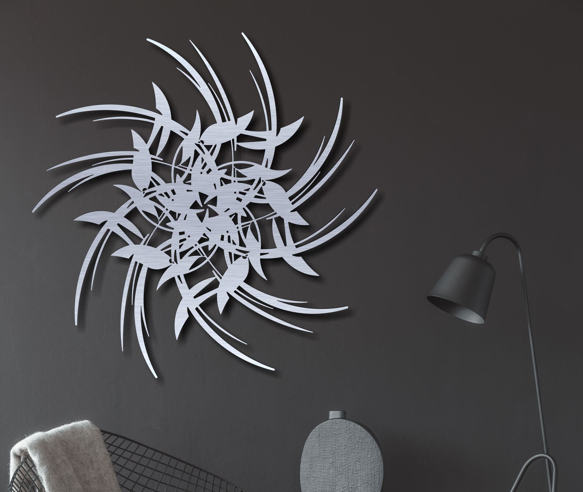 Abstract Metal Wall Art / Modern Metal Art / Wall hanging / Etsy