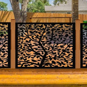 Privacy Metal Screen Decorative Panel Garden Decor Art | Metal Screen for Privacy | Metal Panel for Garden