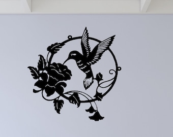 Hummingbird Metal Wall Art: Custom Steel Decoration