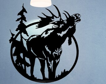 Moose Metal Wall Art: Rustic Cabin Decor