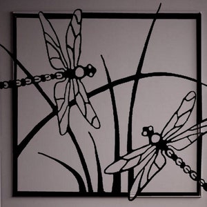 Dragonfly Metal Art Painted | Custom Metal Dragonfly Wall Hanging