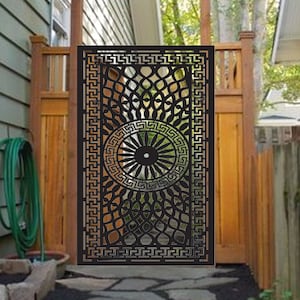 Decorative Metal Garden Gate: Laser Cut Privacy Screen Panel