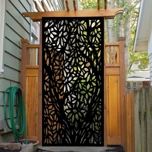 Magnolia Tree Panel I Decorative Privacy Panel I Decorative Laser Cut Privacy Metal Screen Panel | Privacy Screen with Tree Branches