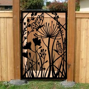 Decorative Metal Front Gate – Driveway / Garden / Pedestrian / Security Gate / Outdoor Metal Entry Gate – Durable & Stylish for Your Home