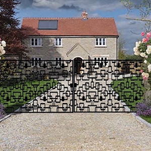 Custom Metal Garden Gate | Decorative Outdoor Entry | Handcrafted Steel | CNC Plasma Cut