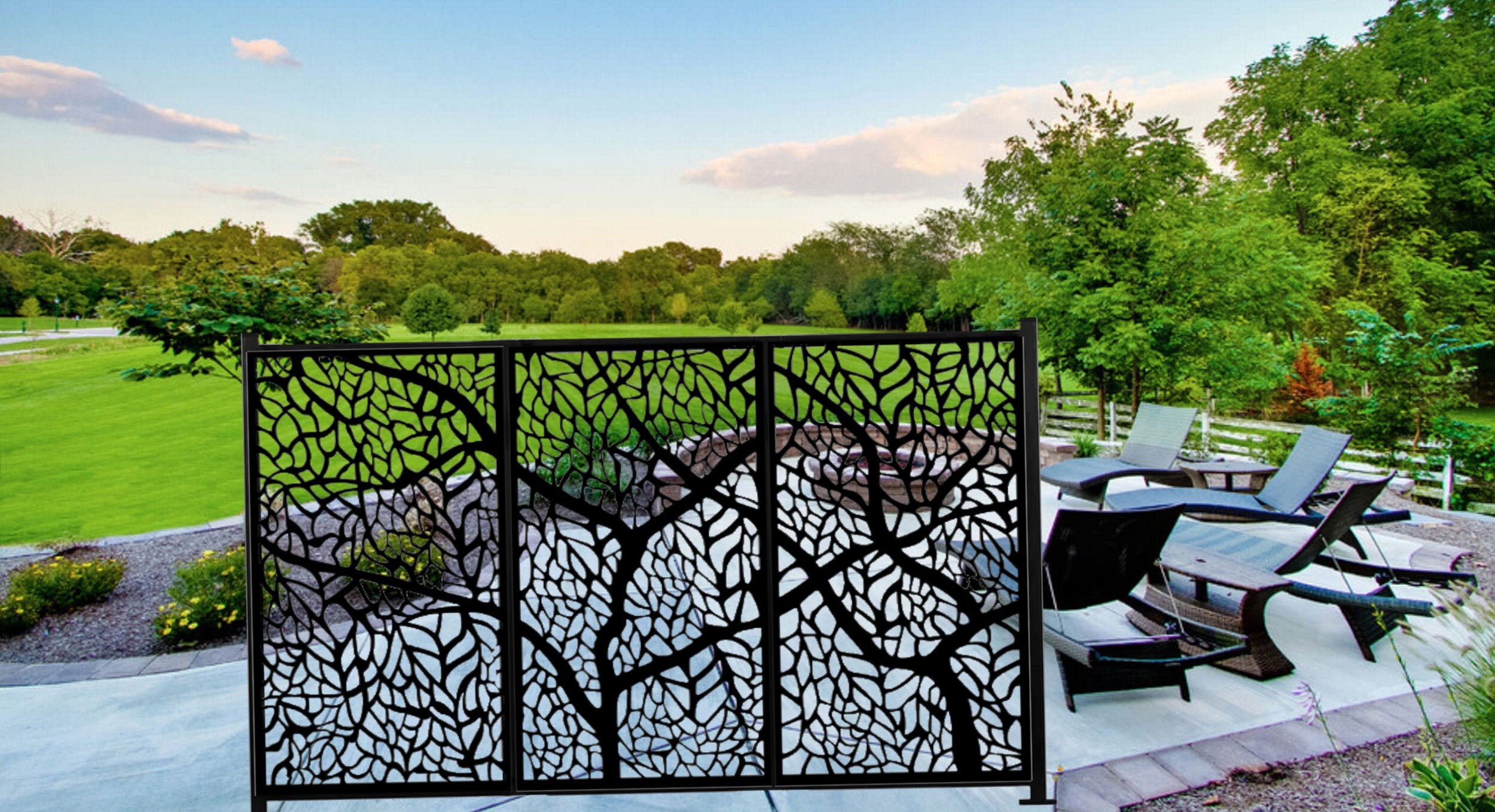 Pantalla de privacidad / Panel decorativo al aire libre / | Etsy