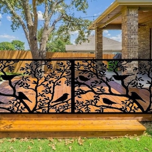 Metal Decorative Panel | Garden Fence Art | Outdoor Laser Cut Screens
