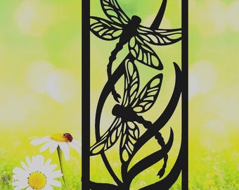 Dragonfly Metal Panel: Decorative Privacy Screen Room Divider