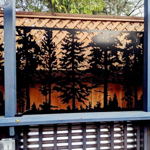 Paravent en métal motif arbre | Panneau de clôture de jardin d&#39;extérieur 60 x 36 | Art décoratif de jardin