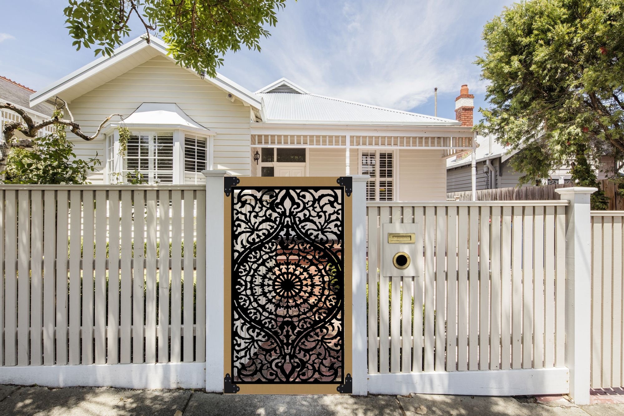 Custom Metal Entry Gate – Artistic Plasma Cut Design, Unique & Made-to ...