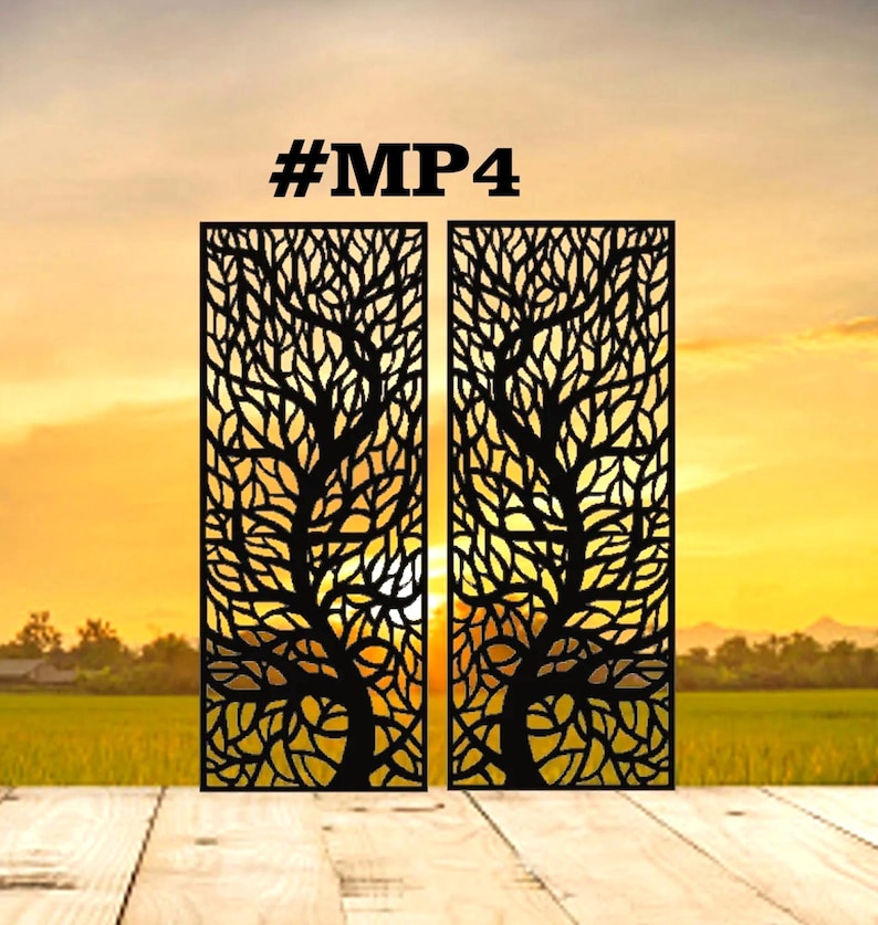 Tree Design Metal Privacy Screen - Custom Panel - Etsy