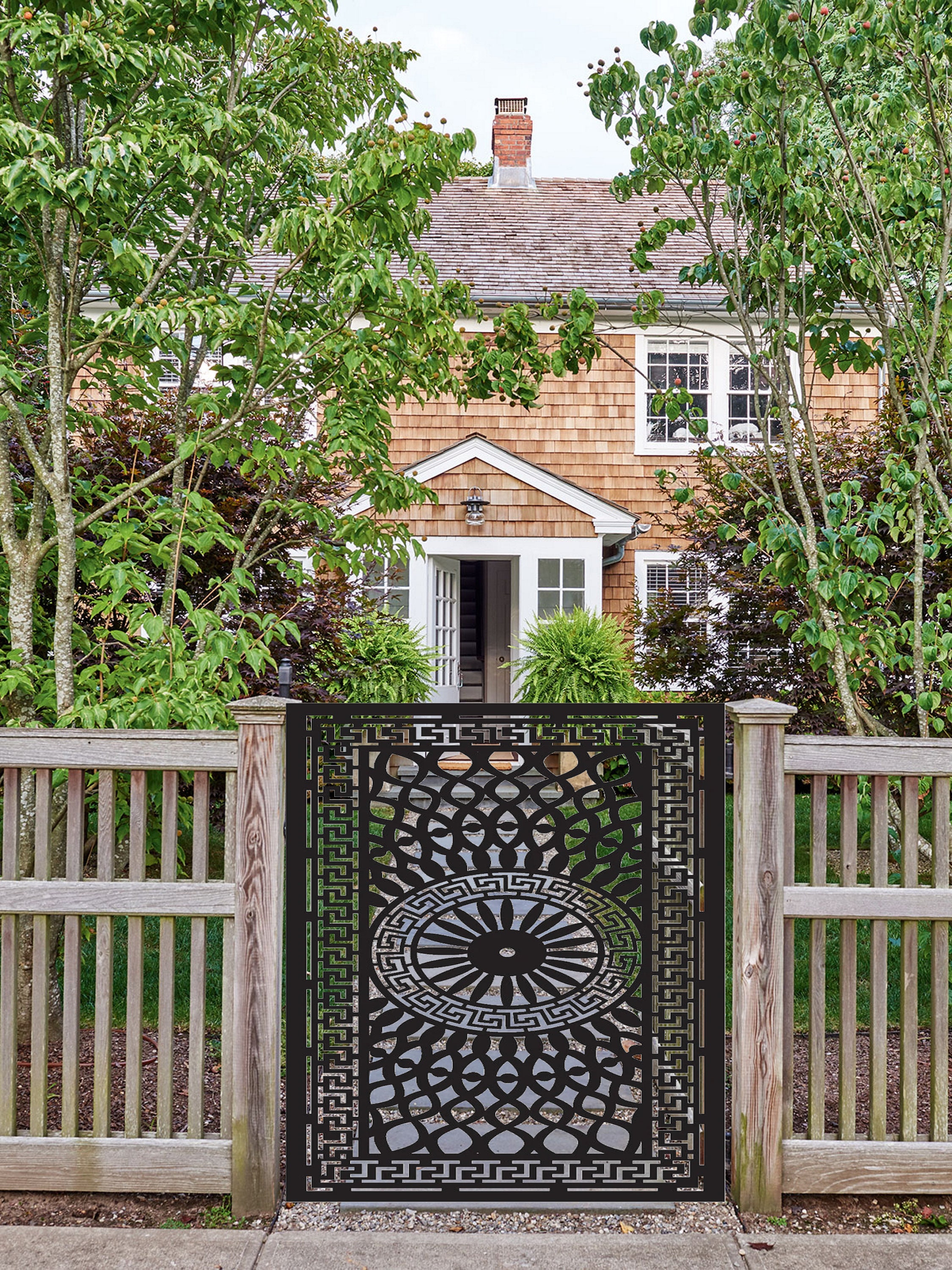 Decorative Metal Garden Gate: Laser Cut Privacy Screen Panel - Etsy
