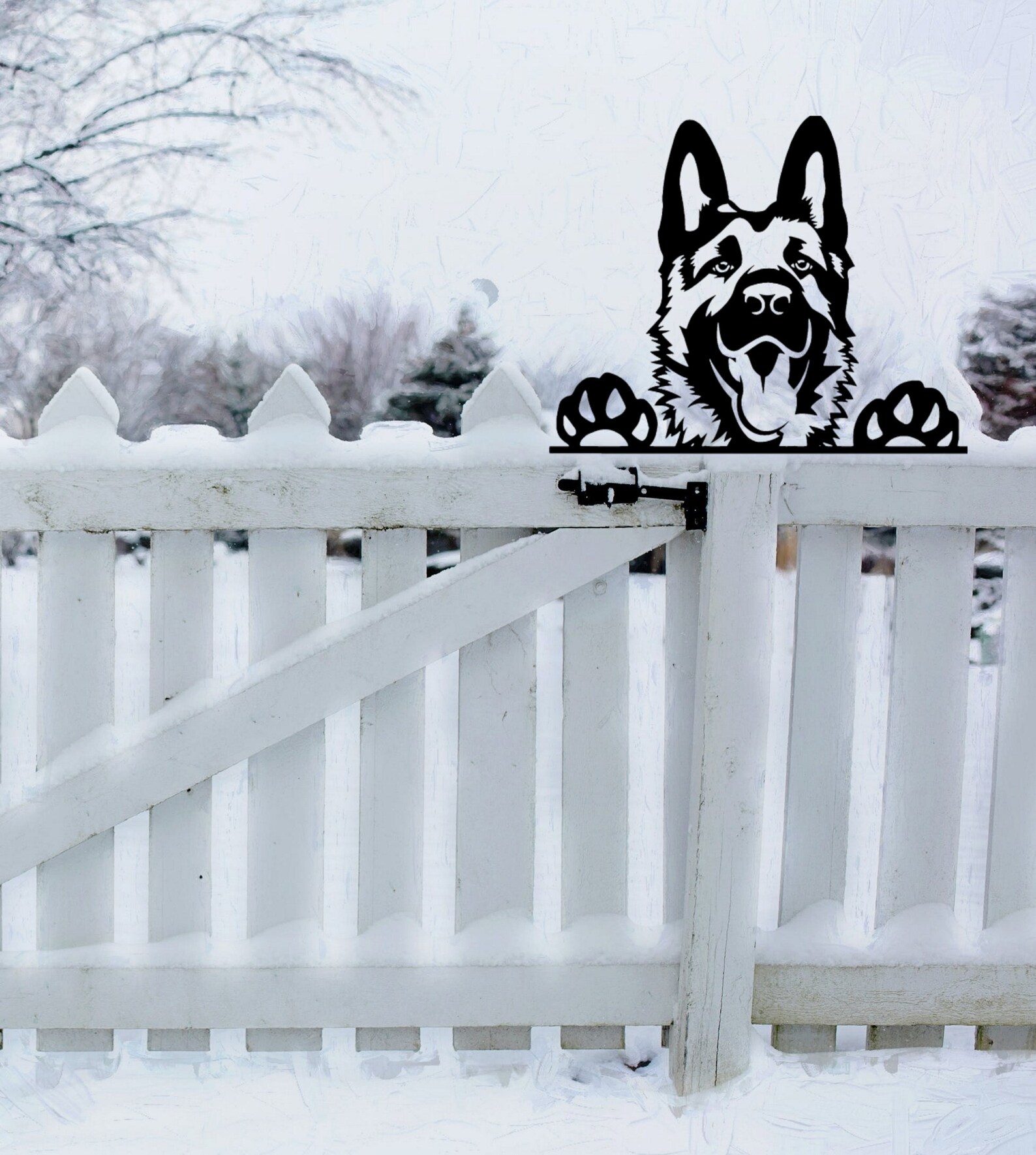 German Shepherd Metal Art Metal Wall Art Home Decor I Etsy