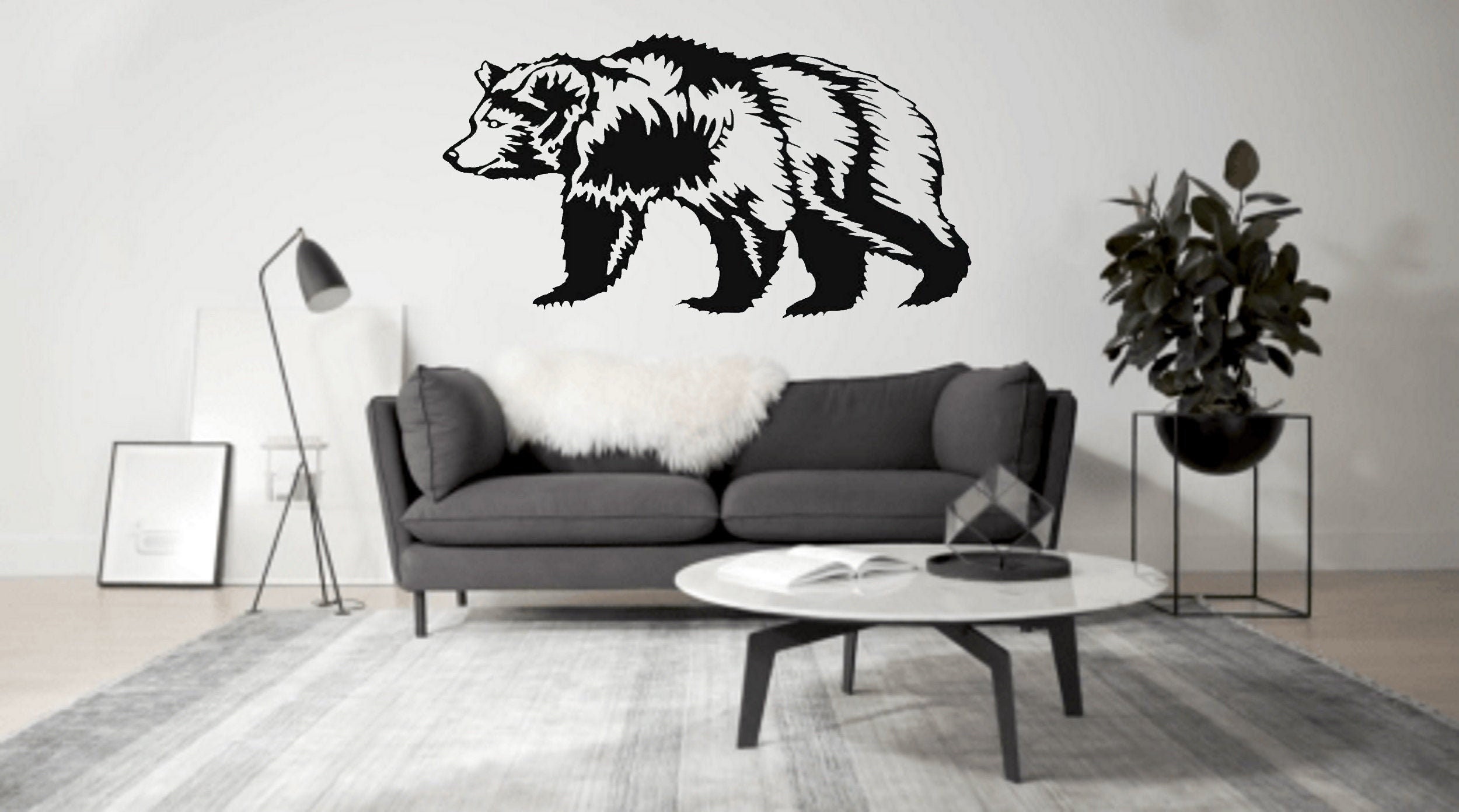 Bear Metal Wall Art Nature Decor Metal Mountain ArtForest Etsy