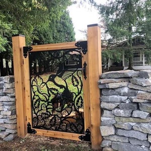 Custom Metal Entry Gate – Decorative, Modern, Handmade, Unique Design, Outdoor Garden Gate