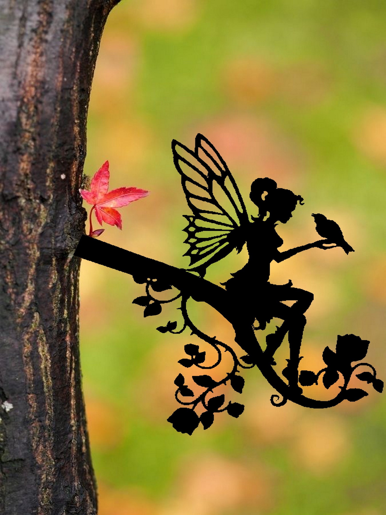 Metal Fairy Garden Stake Tree Stake Garden Art Etsy.de