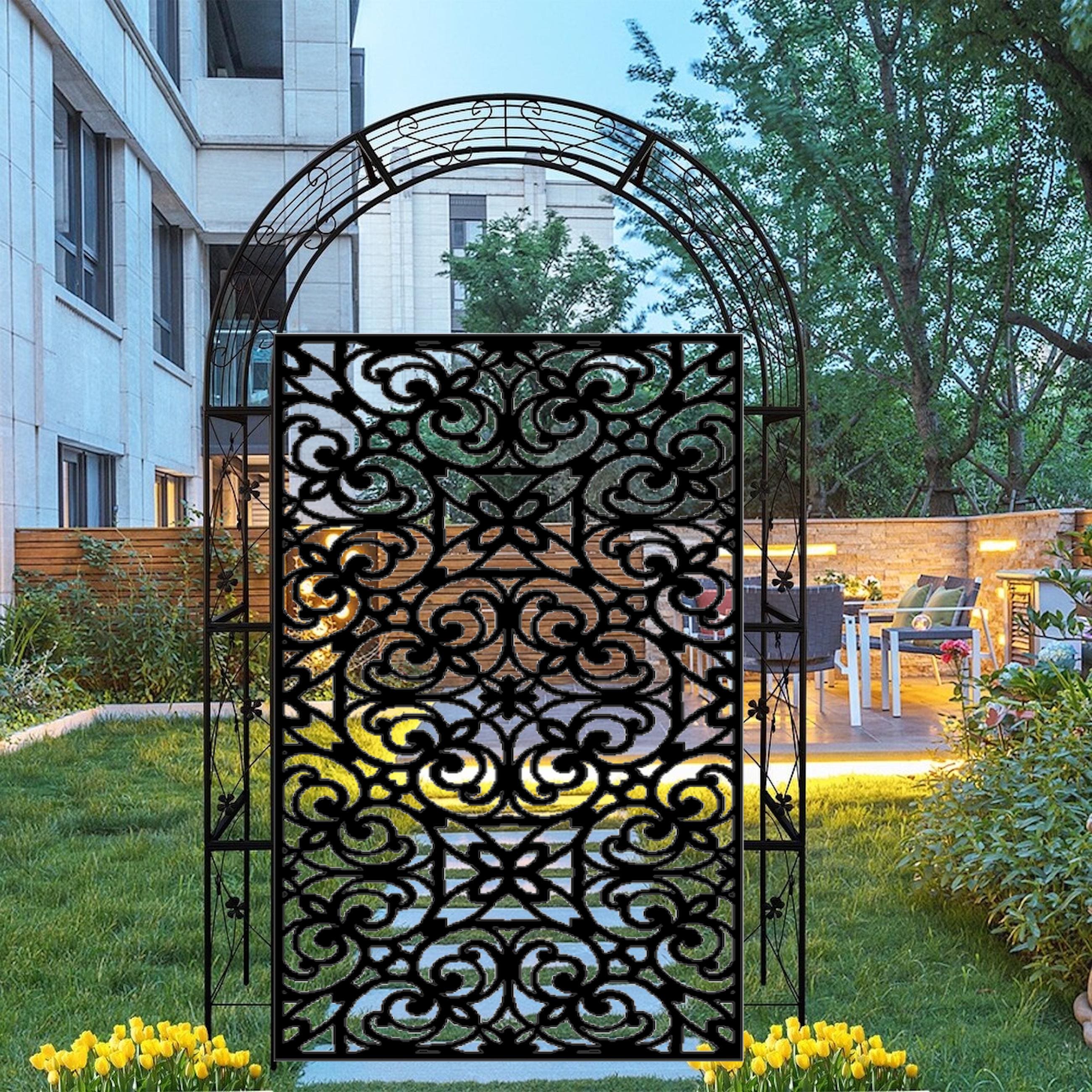 Puerta de jardín de metal personalizada / Puerta exterior decorativa de  acero con láser y plasma CNC - Etsy México, image size:2600x2600