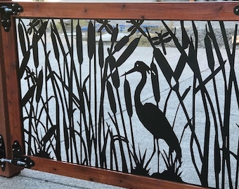 Custom Wrought Iron Driveway Gate / Decorative Metal Gate / Heavy Duty Outdoor Gate Panel