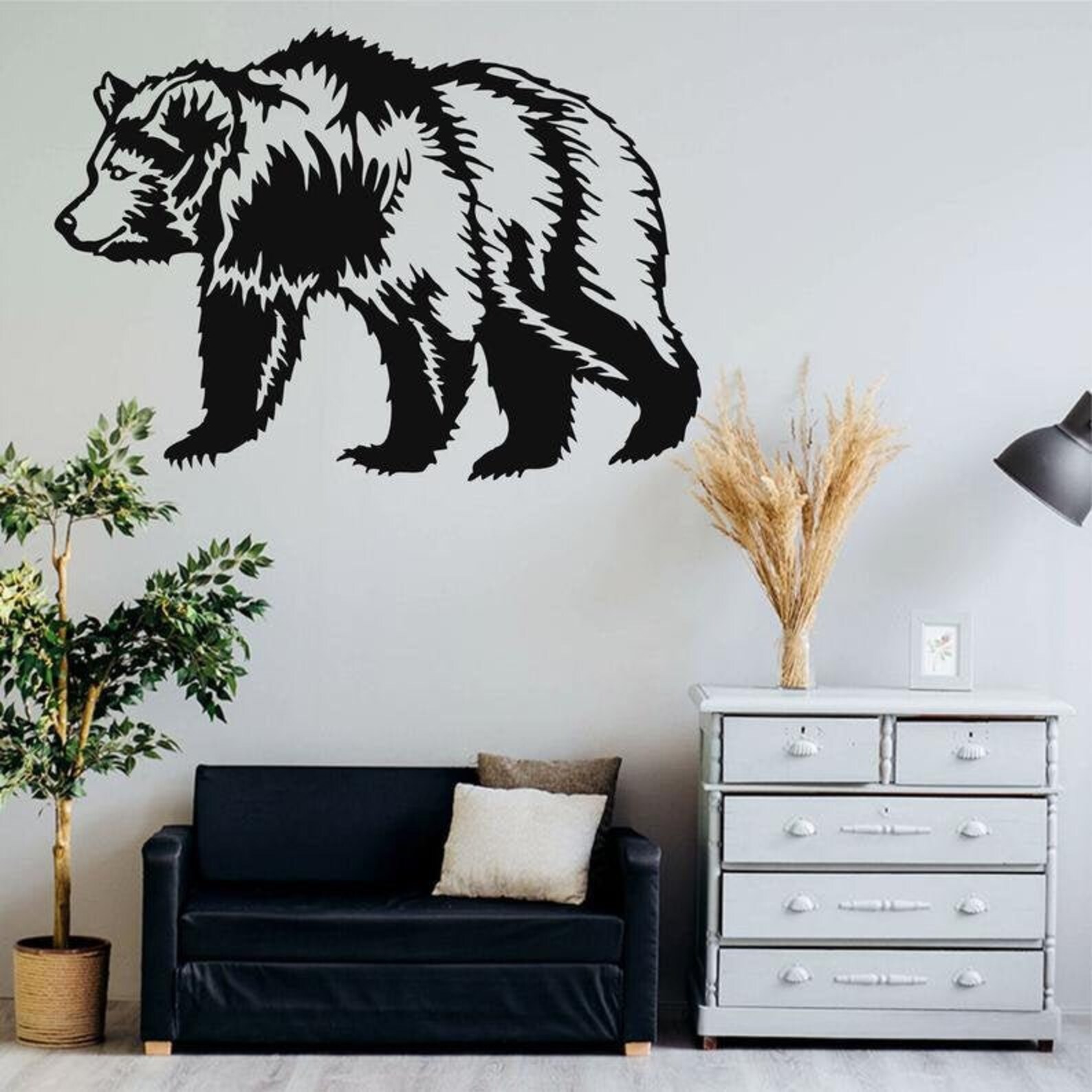 Bear Metal Wall Art Nature Decor Metal Mountain ArtForest Etsy
