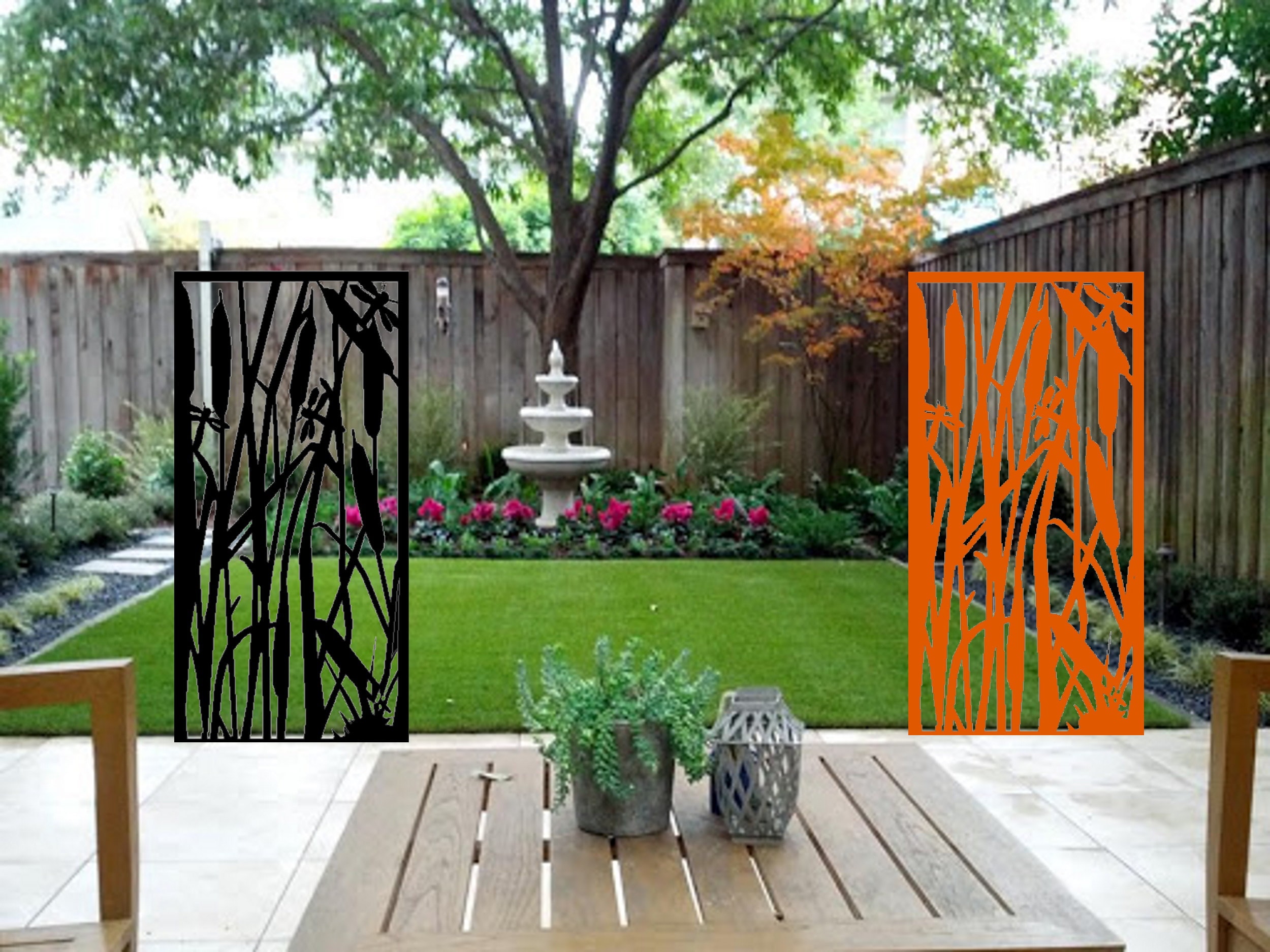 Alambre De Metal Moderno Con Pizarras Horizontales Que Proporcionan  Privacidad. Cubierta Verde Con Plantas De Thuja. Mapa De Ladri Stock de  ilustración - Ilustración de rejilla, inferior: 385244541, image size:2500x1875