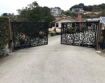 Driveway Entry Gate | Metal Garden Gate I Driveway Double Gate 5’x5’