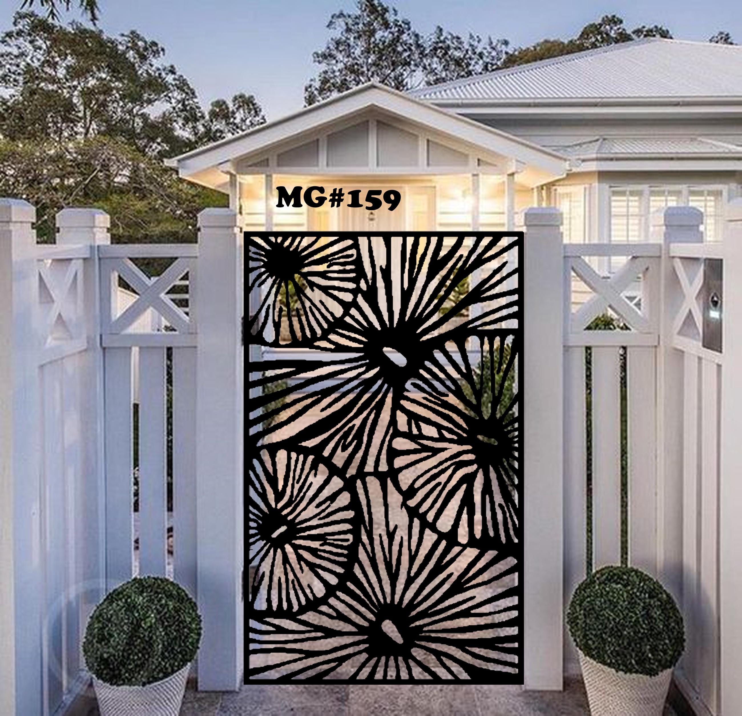 Decorative Plasma-cut Metal Gate for Garden | Privacy Gate