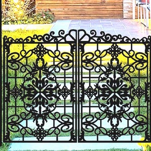 Custom Steel Garden Gate – Decorative Outdoor Metal Gate for Fence or Yard – Handmade and Rust Resistant