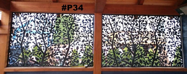 Metal Privacy Screen with Birds | Decorative Steel Panel image 12