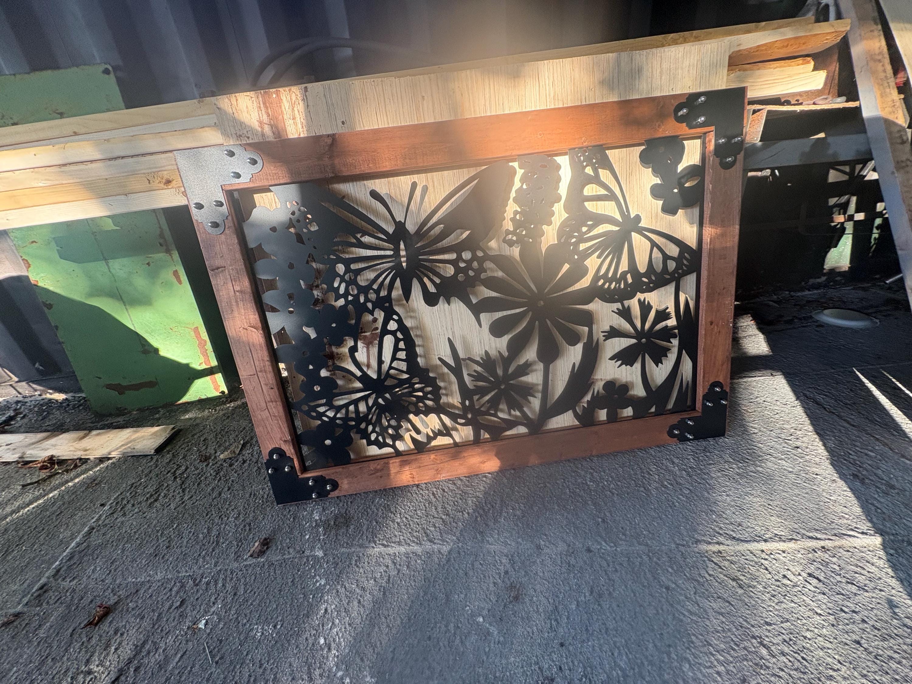 Butterfly Gate Insert Custom Butterfly Cut Metal Gate | Decorative Garden Entry I Model ...